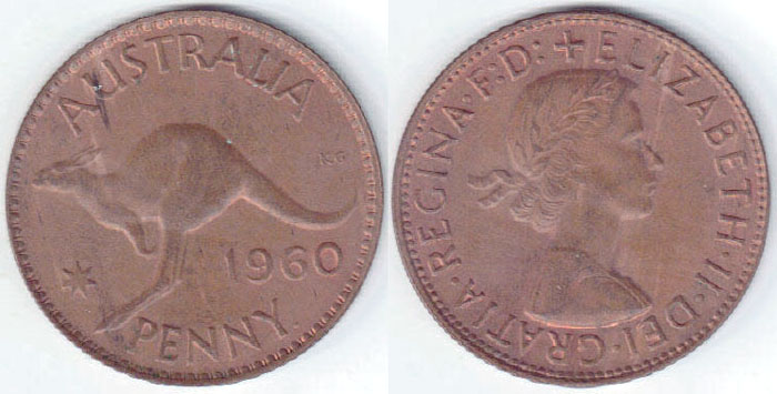 1960 Australia Penny (aUnc) A003014